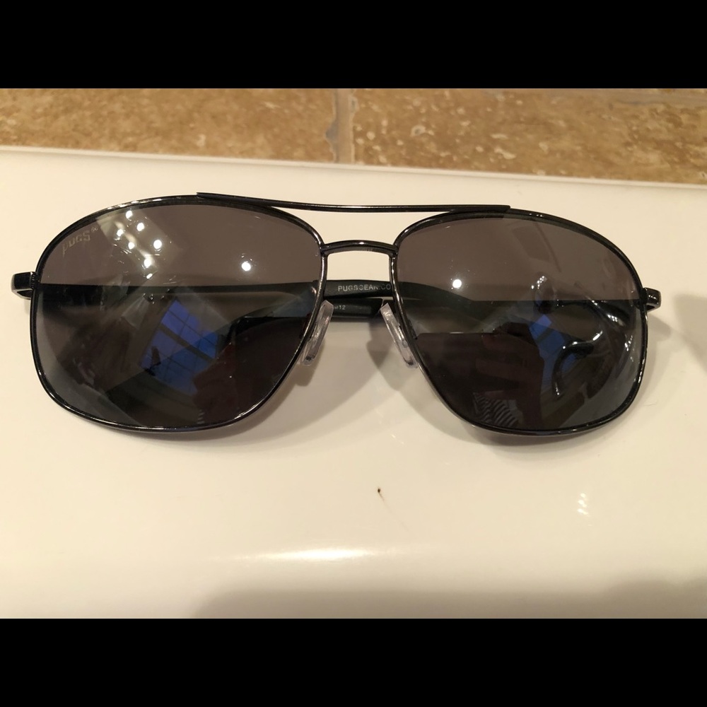 PUGS M12 Navigator Black Metal Sunglasses
